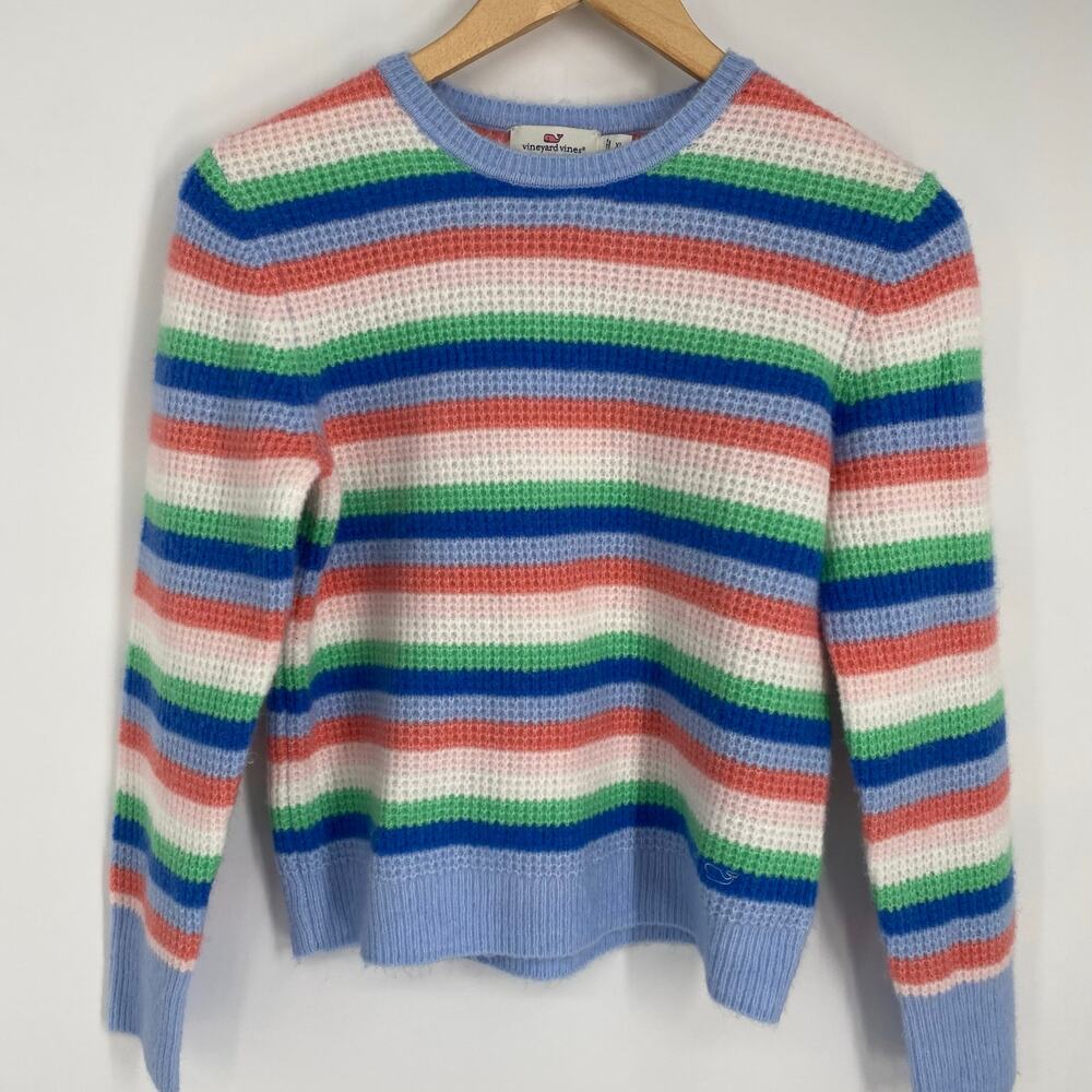 Vineyard Vines Sweater Girl’s XL Striped Colorful Coastal Preppy Nautical